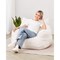 White 3 Foot Bean Bag Chair Memory Foam Soft Teddy Velvet Cover